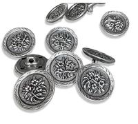 10 bottoni in metallo con occhiello da 18 mm o 20 mm (18 mm)