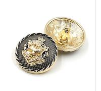 10 bottoni per vestiti, alla moda, rotondi, in metallo, per uomo e donna, per giacche, cappotti, uniformi, camicie, abiti e giacche (oro, 25 mm)