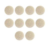 10 bottoni rivestiti in tessuto, per cucito, scrapbooking, colore: beige