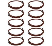 10 braccialetti in corda intrecciata per uomo e donna, braccialetti nautici da spiaggia e surf, set regalo per sport, braccialetti intrecciati fatti a mano con nodo regolabile, 5-10inch, Nessuna