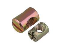 10 bulloni a barilotto, tasselli a croce, raccordi scanalati, dadi for fori orizzontali for letto o sedia(M6 x 12 mm Crosshead)