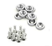 10 bulloni e rondelle M6 in alluminio anodizzato per un'installazione affidabile sotto il cofano automobilistico (grigio)