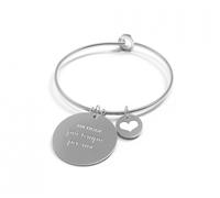 10 BUONI PROPOSITI Bracciale rigido bangle donna 'Da oggi più tempo per noi'