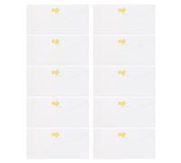 10 buste colorate per spedizioni aziendali, colore bianco perlato | Buste in carta con chiusura a V, per inviti, lettere, appunti