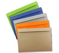 10 buste DIN C4 XXL - 22,9 x 32,4 cm - 10 pezzi - Mix di colori 1 - Chiusura adesiva - Senza finestra - Per Spedizioni Documenti A4