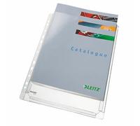 Buste forate con soffietto - 22x30 cm - PVC - trasparente - Leitz - conf. 10 pezzi