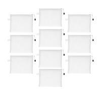 10 buste in rete con cerniera, buste in rete di nylon per riporre documenti con cerniera formato A5, borse per organizer per documenti, per ufficio scolastico, casa, viaggi, viaggi (Bianca)