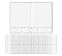 10 buste per raccoglitori M5 a 5 anelli, per project manager, artisti, adesivi, educatori, amanti della cancelleria, biglietti, ricevute,