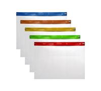 10 buste portadocumenti formato A3, colori assortiti