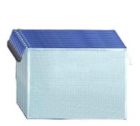 10 buste portadocumenti in rete con cerniera, formato A3, A4, A5, A6, B4, B5, per cancelleria, forniture scolastiche e ufficio, trasparente impermeabile (blu, banconota (10,5 x 23,5 cm)