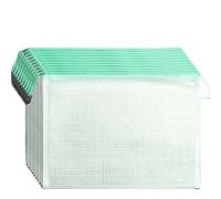 10 buste portadocumenti in rete con cerniera, formato A3, A4, A5, A6, B4, B5, per cancelleria, forniture scolastiche e ufficio, trasparente impermeabile (verde, banconota (10,5 x 23,5 cm)