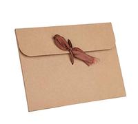 10 buste quadrate Vintage Compleanno Carta, con nastro, per biglietti di auguri o di ringraziamento, per Natale, anniversari, matrimoni, compleanni, festa della mamma o del papà