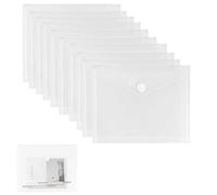 10 buste trasparenti formato A5 con 6 fori per raccoglitori ad anelli, organizer in plastica per documenti, ideali per scuola, ufficio, archiviazione e gestione pratiche