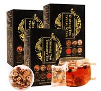 10 bustine di tè al ginseng, tè al ginseng Ten Treasures di qualità superiore, tès per i reni per uomini e donne, certificazione FDA (150 g/10 g x 15 bustine) (3PCS)