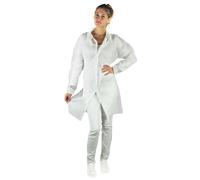 10 CAMICE GREMBIULE MONOUSO DI PROTEZIONE LABORATORIO BIANCO VISITATORE CAMICI
