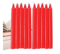 10 candele coniche, candele affusolate rosse e bianche, candele lunghe non profumate e senza fumo, candele coniche antigoccia per matrimoni, tavoli da ristorante, emergenze domestiche