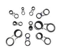 10 Canna da Pesca Eyes Rings Guides Set Acciai Inossidabile in Ceramica Kit Sostituzione della Punta Pesca Guide