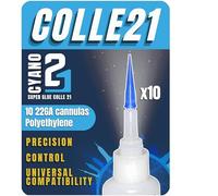 10 Cannucce di Precisioni in polietilene diametro 22GA per Colla Ciano Colle 21. Cannucce di precisione per Colla Cianoacrilato con diametro 22GA in polietilene ideali per tutti i flaconi di colla.