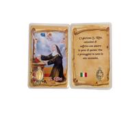 10 Card Santa Rita con preghiera e medaglia Madonna Miracolosa