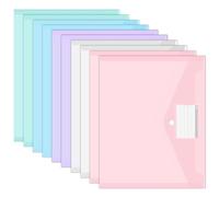 10 cartelle portadocumenti, formato A4, impermeabili, formato A4, con tasca per etichette, cartelline colorate per documenti, organizzazioni, forniture per ufficio, compiti a casa