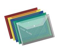 10 cartelline trasparenti con 4 cartelle portadocumenti spesse, per scuola, ufficio, cartelle trasparenti organizer per forniture scolastiche