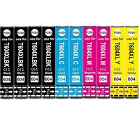 5 Cartucce 604XL Compatibili EPSON Nero Colori per WF-2910DWF WF-2930 WF-2950