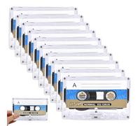 10 cartucce audio vuote: WIYETY a basso rumore, cassetta musicale da 60 minuti, custodia in plastica trasparente per conferenze, seminari, registrazioni quotidiane