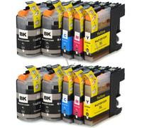 10 CARTUCCE COMPATIBILE PER BROTHER LC123 DCP J4110DW J752DW J552DW J132W J152W