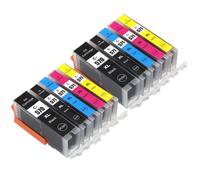 10 Cartucce d'inchiostro (5 Set) per Canon PIXMA MG6850, MG7753, TS6051, TS9055