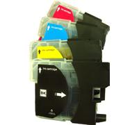 10 cartucce d'inchiostro compatibili, sostituiscono Brother LC 980/ LC 1100 BK, LC 980/LC1100 C, LC 980/LC1100 M, LC 980/LC1100 Y, anche adatte per le stampanti seguenti: DCP-145C / DCP-163C / DCP-165C / DCP-167C DCP-185C / DCP-195C / DCP-365CN / DCP-373CW / DCP-375CW / DCP-377CW / DCP-383C / DCP-385C / DCP-387C / DCP-395CN / DCP-585CW / DCP-6690CW MFC-250C / MFC-255CW / MFC-290C / MFC-295CN / MFC-297C / MFC-490CW / MFC-790CW / MFC-795CW / MFC-990CW / MFC-5490CN / MFC-5890CN / MFC-6490CW / MFC-6690CW / MFC-6890CDW