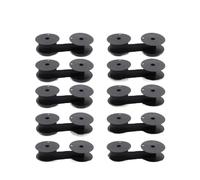 10 cartucce d'inchiostro in carbonio compatibili con macchine da scrivere GR24, colore nero e rosso, per registratore di cassa e bobina per calcolatrice (GR24 nero, 10 pezzi)