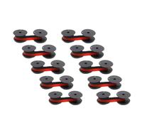 10 cartucce d'inchiostro in carbonio compatibili con macchine da scrivere GR24, colore nero e rosso, per registratore di cassa e bobina per calcolatrice (GR24 nero e rosso, 10 pezzi)