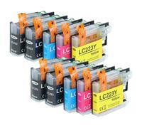 10 cartucce multicolore sostituisce Brother LC223, LC223BK, LC223C + chip