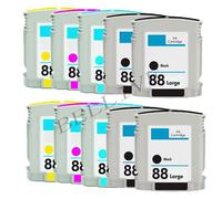 10 CARTUCCE PER HP 88 OfficeJet Pro L7600, L7590, L7700, K8600DN, K8600, L7500