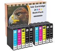 10 cartucce per stampante D&C compatibili (non originali) per Epson D120 D78 D92 DX 4000-9400 Stylus Office B40 BX300 310 600 610 | Stylus S20 S21 | SX 200-218 | SX 400-610