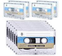 10 cassette audio vuote: cassette audio a basso rumore, cassetta musicale da 90 minuti, cassetta vuota per registrazione, adatto per lezioni, seminari e registrazioni giornaliere