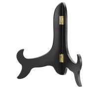 10" Cavalletto Piatto Supporto,Legno Pieghevole Espositore Supporto Nero