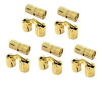 10 cerniere a cilindro in ottone nascoste invisibili, per armadietti, mobili, angolo di apertura di 180 gradi, con 20 viti (14 mm)