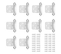 10 cerniere a sovrapposizione autochiudenti for mobili - Cerniere for ante a filo cromate lucide(Nickel)