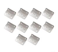 10 cerniere in metallo a 4 fori ad angolo retto a tre pieghe per armadi, porte, cassettiere e armadi, adatte per tavole da 8 mm