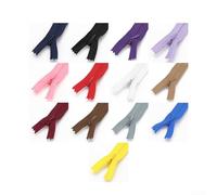 10 cerniere invisibili in nylon, lunghezza 40 cm, per una perfetta integrazione nei tuoi disegni di abbigliamento (20# rosso vinaccia)