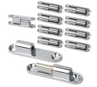 10 cerniere per porta, cerniere a vite, cerniera silenziosa rimovibile in lega di zinco girevole a 180 gradi, applicabile a tutti i tipi di installazioni di porte