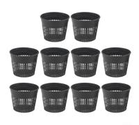 10 cesti per piante in plastica riciclata resistente alle intemperie con lato traforato e fondo per un movimento continuo dell'acqua (XC130)