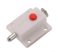 10 chiavistelli automatici a molla in plastica nera, per porte di armadi, porte di armadi, culle, finestre, 38 x 36 mm (bianco)