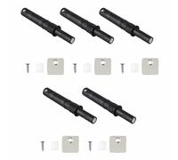 10 chiavistelli magnetici a pressione per armadietti, ammortizzatori per porte nascoste con chiusure a vite, per armadio, armadio e cassetto (7 cm, nero)