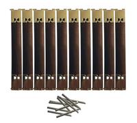 10 chiusure a molla argentate con struttura in metallo, ideali per la riparazione di borse e portafogli, pratiche clip per borse, 11 cm., One Size