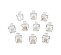 10 chiusure di protezione per spina RJ45 Essential Networking per protezione della spina RJ45, mantiene la lunghezza originale del cavo nero