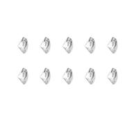 10 ciondoli a forma di cuore con strass per unghie, forma irregolare, trasparenti, per nail art, decorazioni artistiche