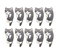 10 ciondoli a forma di gattino con animali in stile cartone animato, ciondoli geometrici antichi per portachiavi, collane, gioielli, nappe, ciondoli per la creazione di gioielli