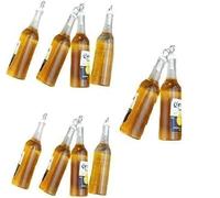 10 ciondoli in resina a forma di mini bottiglia di birra, per portachiavi, collane, orecchini, gioielli di ottima fattura, orecchini da donna, accessori per orecchini di personalità creativa, ciondoli